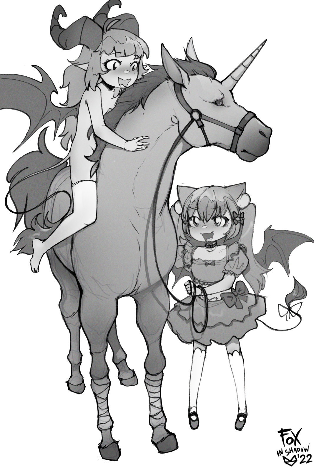 It is common knowledge that only.... succubi can catch unicorns? 🤔 Inktober d...