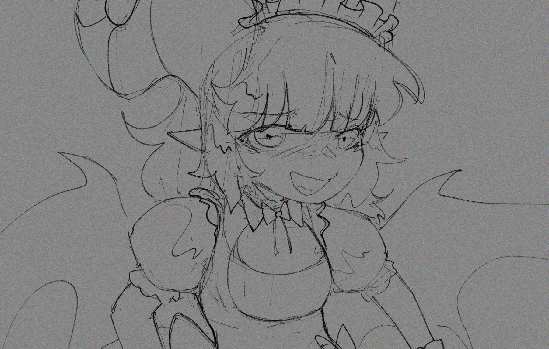 I can't believe you actually made her wear a maid dress, you absolute buncha ...