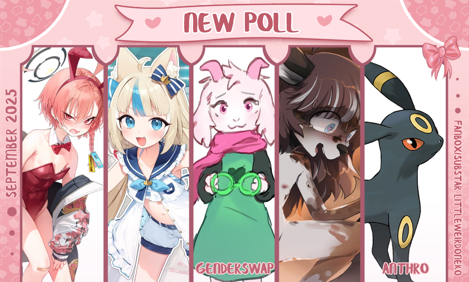 Heya! There's a new character poll, this time for @kukseleg to work out all o...