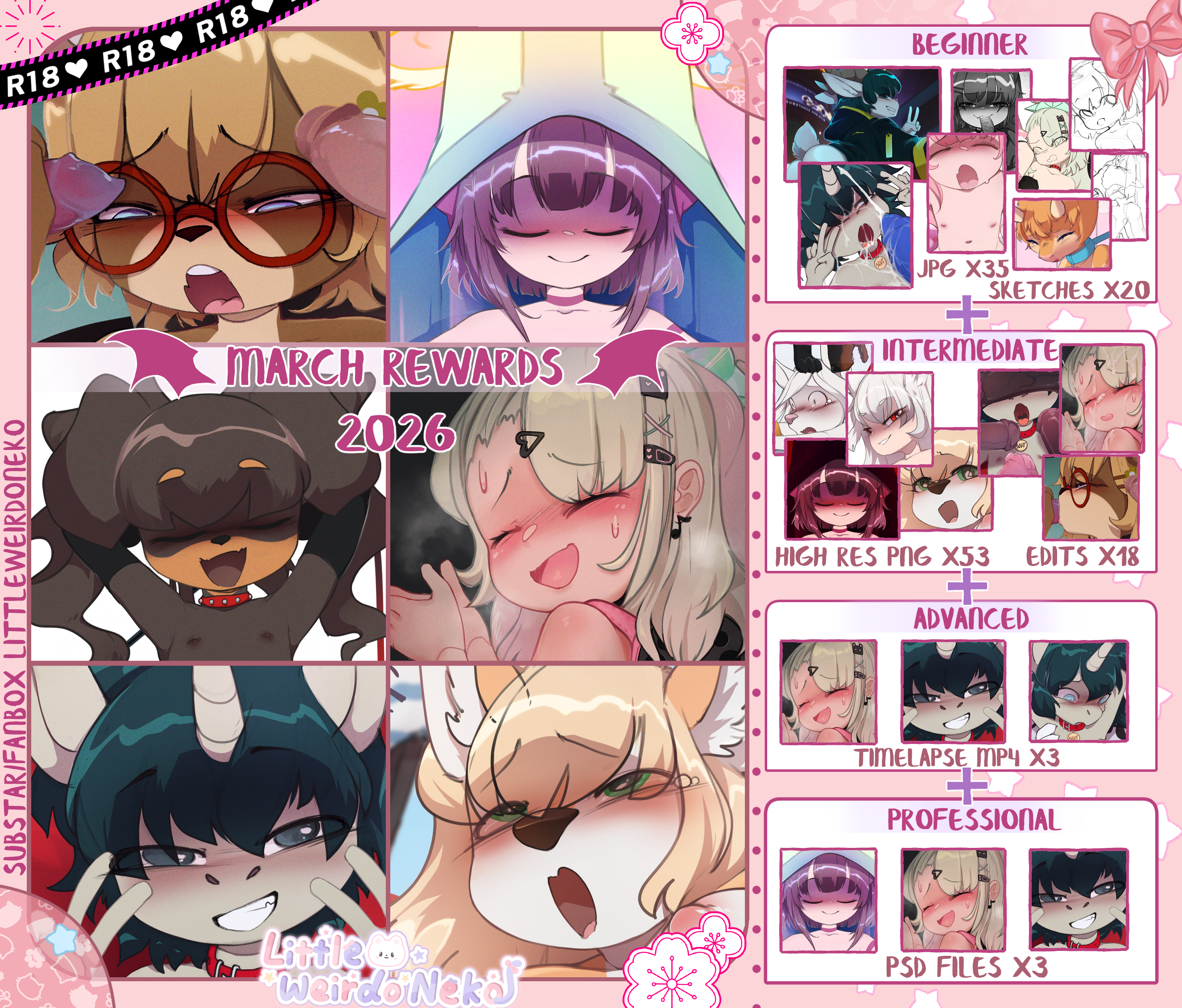 It's out it's out! The March artpack! Featuring an arrangement of creatures s...