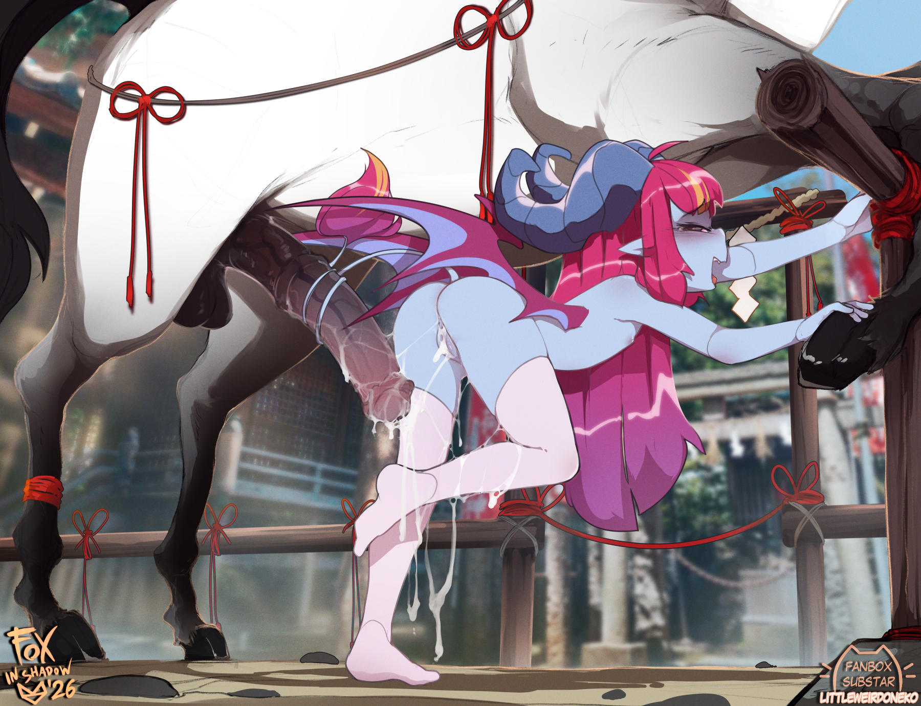 (1/2) results of the Year of the Horse YCH commission that I offered to our s...