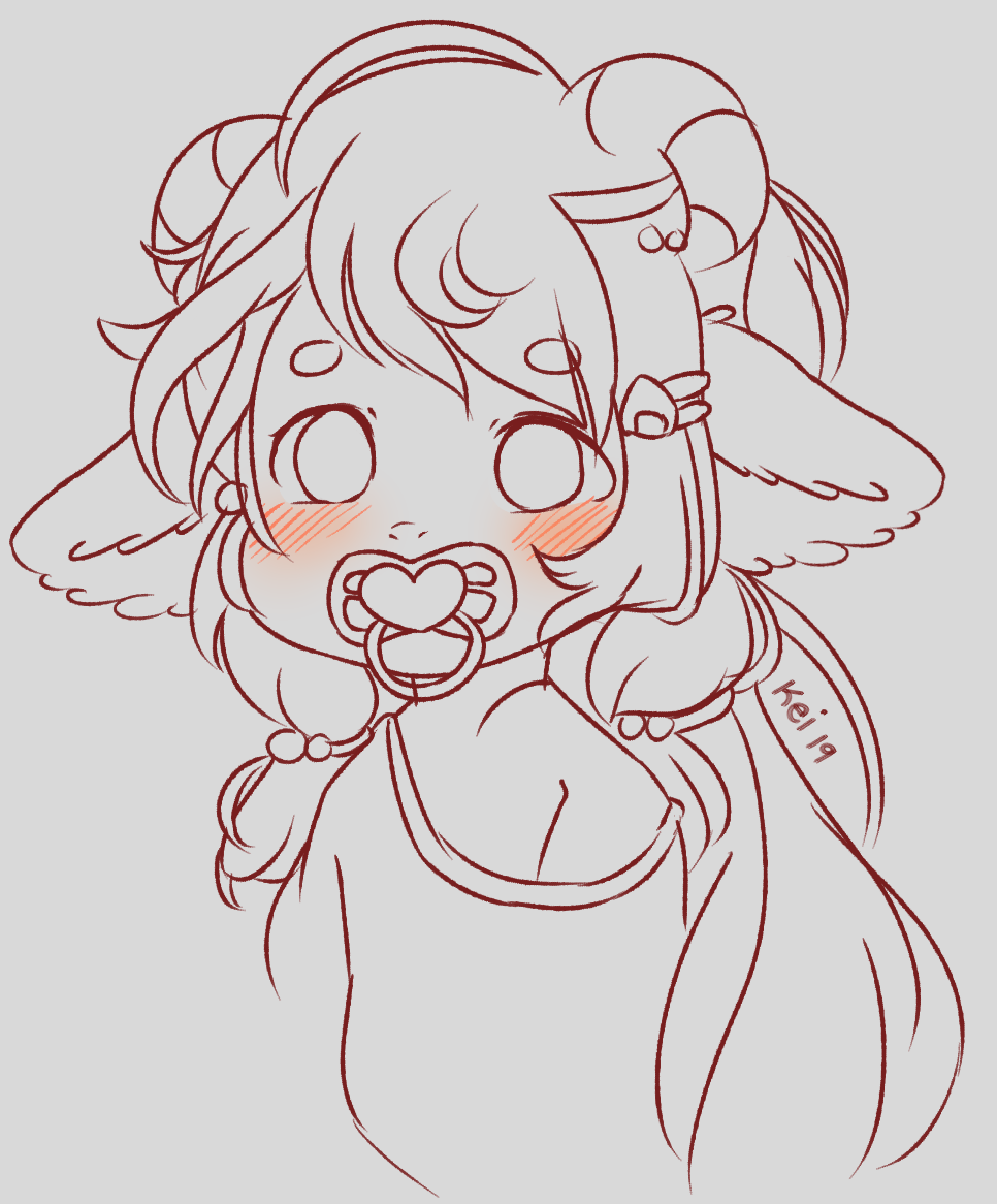 doodle of my goat that I named strawberry