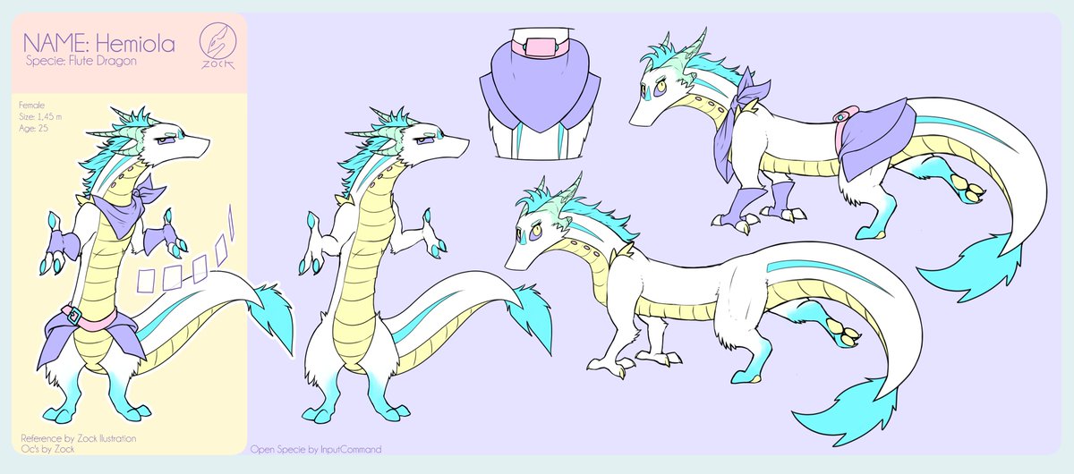 New character xD Hemiola! I Love this specie Flute-Dragon <3 Open Specie b...