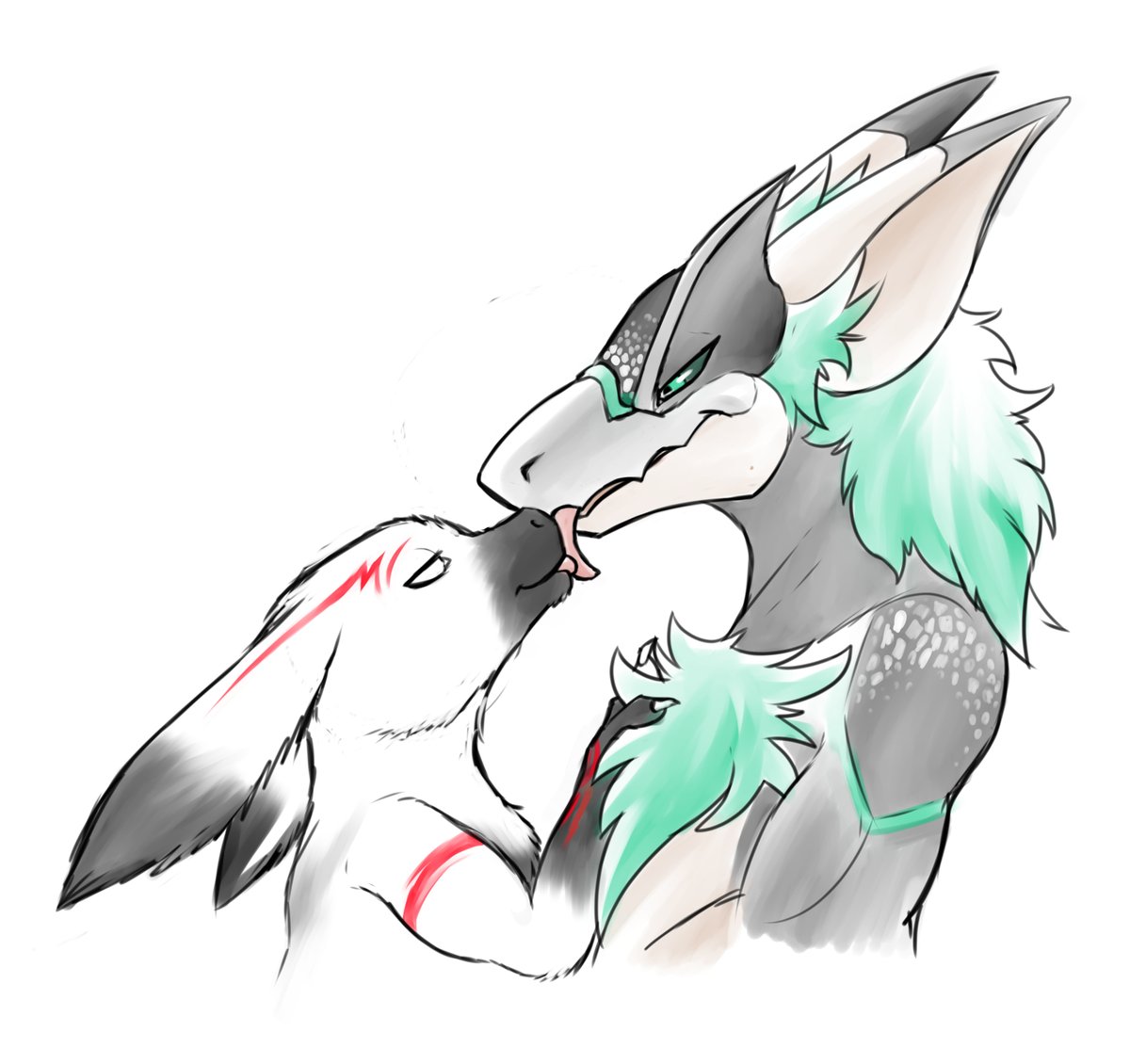 KoalxVaicy, BestoShip <3 #Sketch #Nargacuga #Bestboi #illustration https:/...