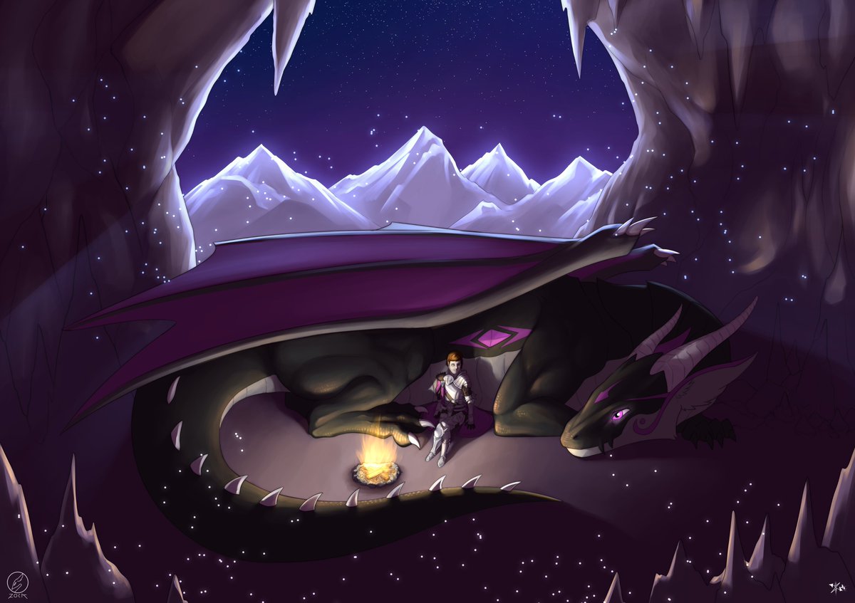 Commission completed!! I love this escene <3 #Dragon #Feral #DragonRider #...
