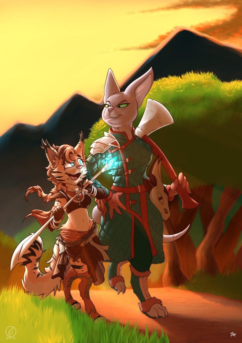 Commission completed :D Thanks for all! <3 #Commission #Zock #Skyrim #Furr...