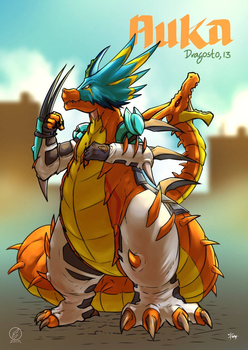 13vo Dragosto, Auka!! powerful dragon from @ZetabyLuis I was like draw this d...
