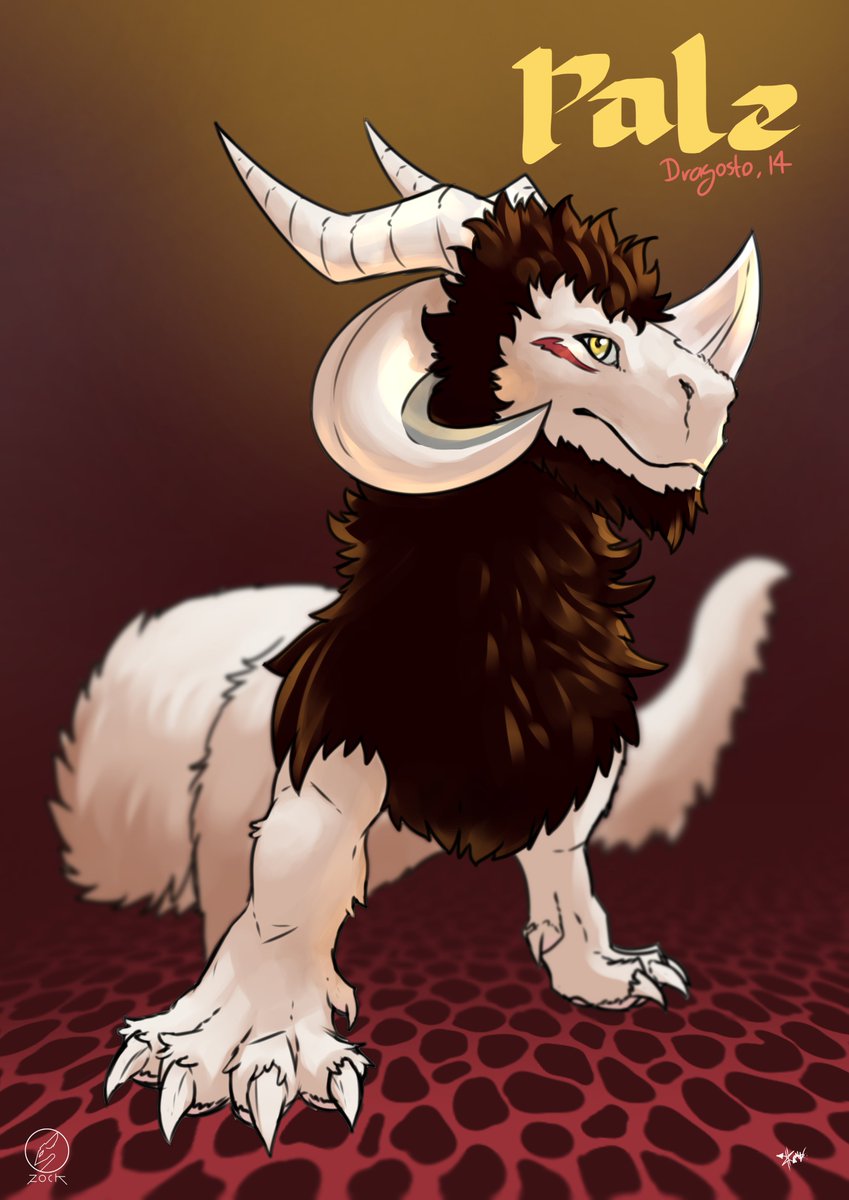 Dragosto Day 14, Pale <3 Character and design by Pasquale Formica https://...