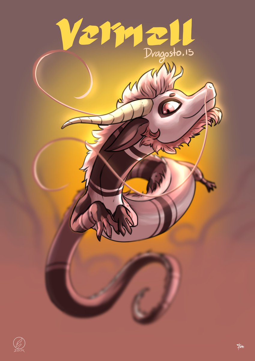 Dragosto Day 15, Vermell<3 Character and design by Hannah Moosevalley http...