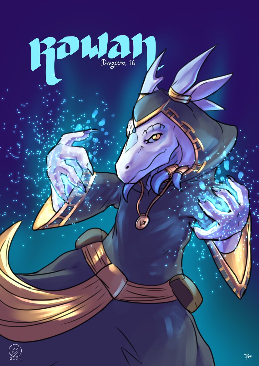 Dragosto Day 16, Rowan <3 Character and design by Loui Monfery https://t.c...