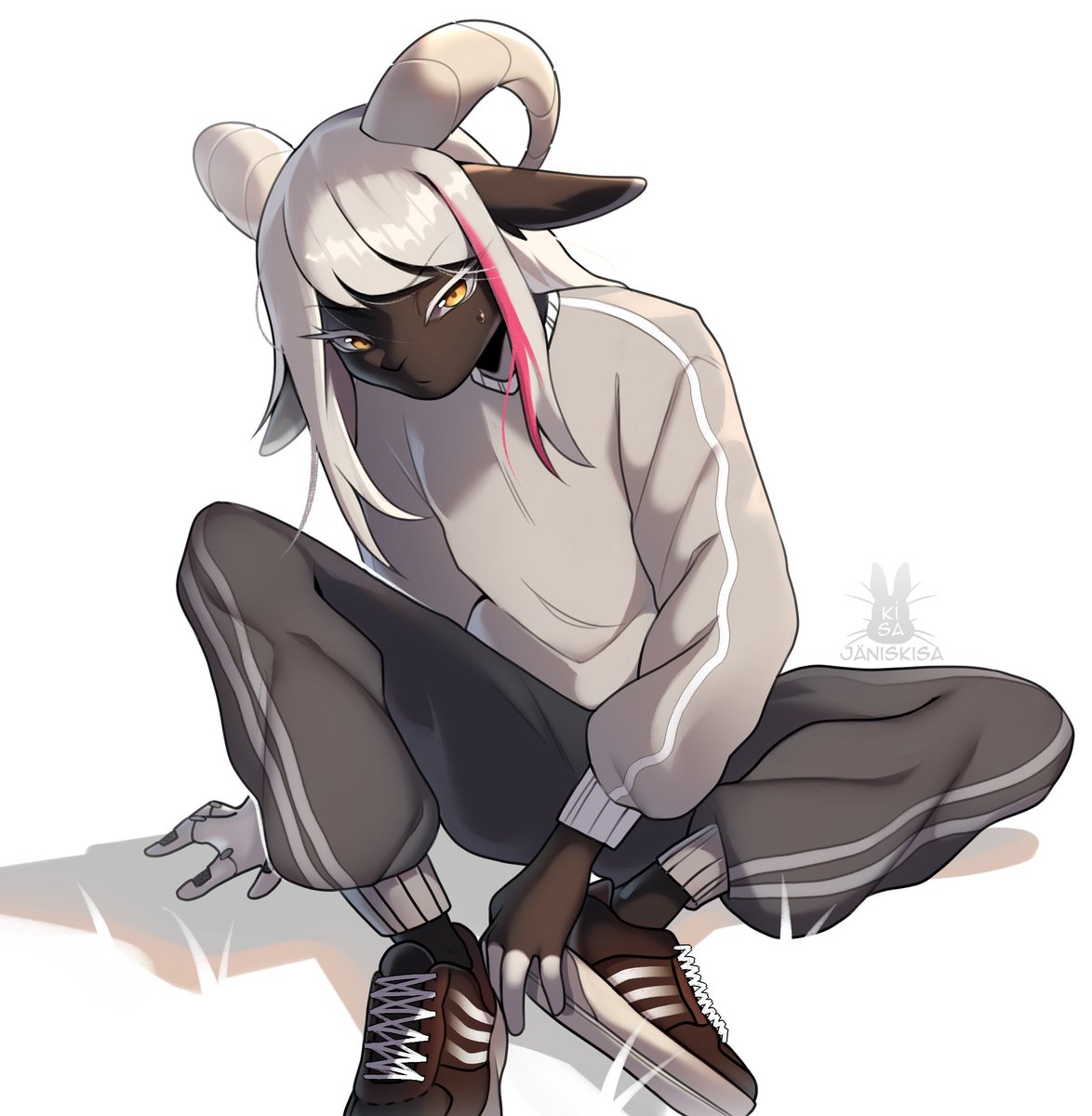 horned sun🐐 commission art~ https://t.co/A6GcleuiVE