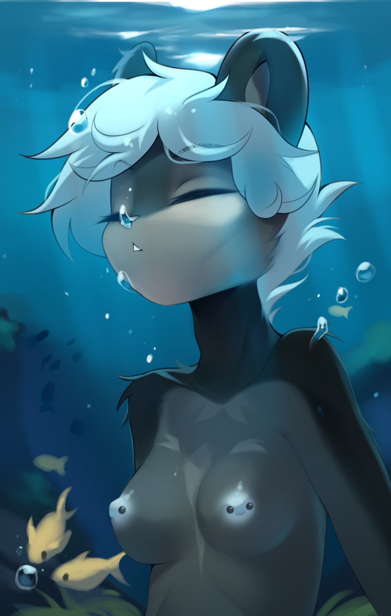 Subnautica vibes for my ocean-kitty @G0rbusha 💙🐟 https://t.co/aKZmoR9oKQ