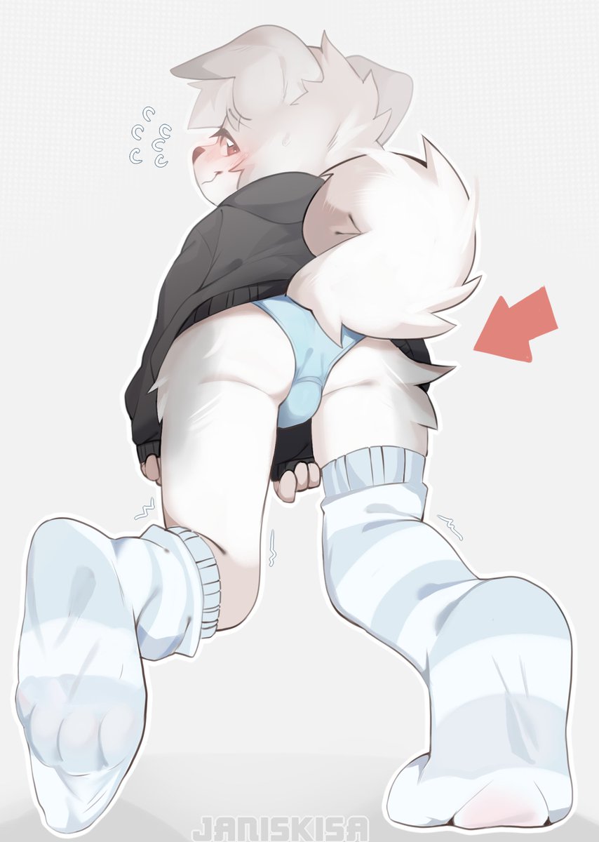 why are you looking under a doggie sweatshirt?? („ಡωಡ„) For @\KitsuneJoker🖤🤍 ...