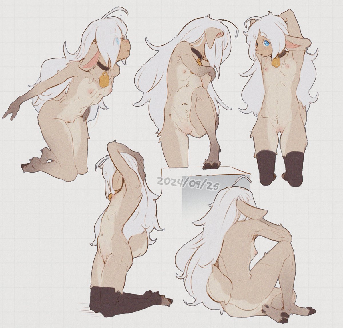 Gesture studies of cute sheep, Ann belong to @WoolRool 🤯 https://t.co/Ygn9iES1dV