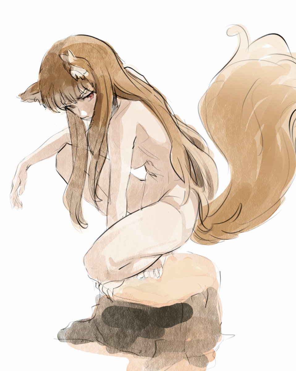 Quick 26 second holo sketch (no refs) (blindfolded) (arms tied behind back) (...