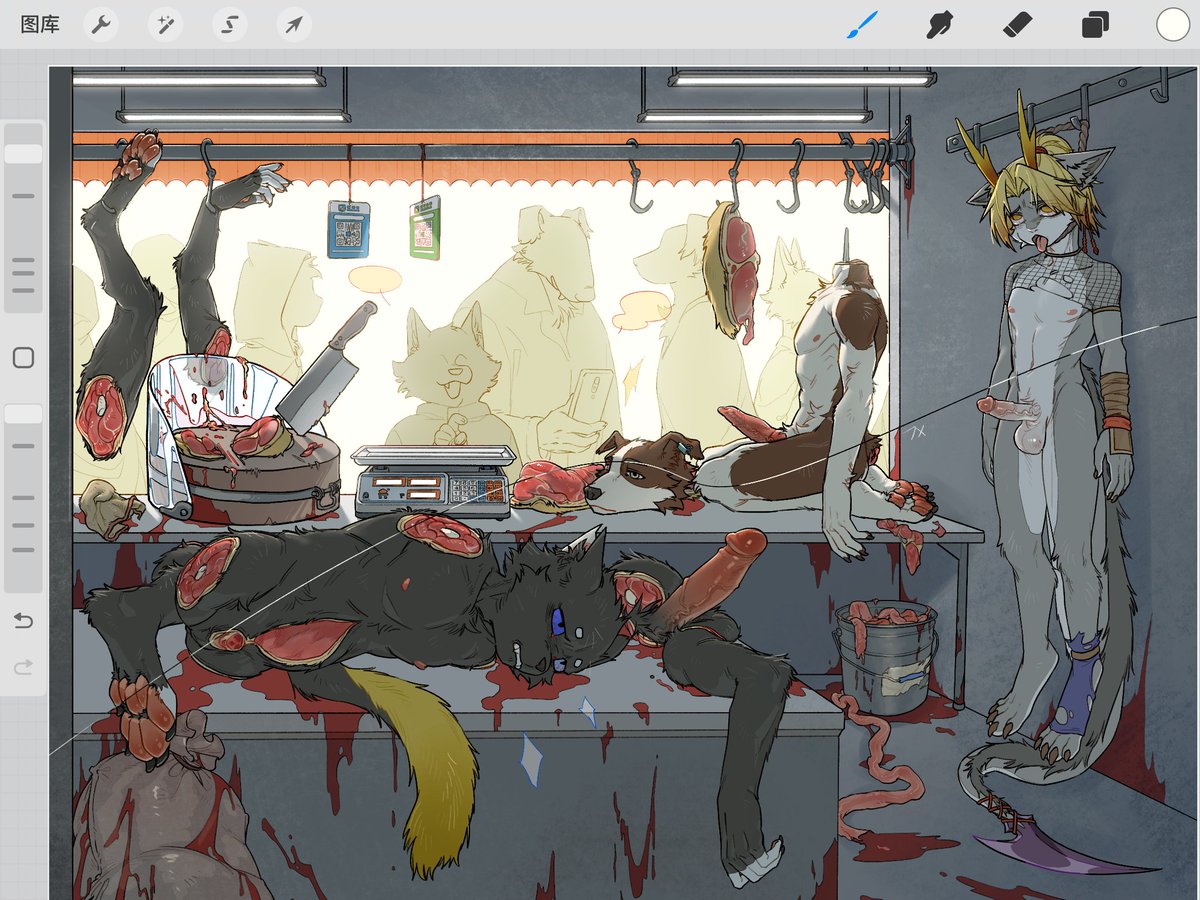 肉铺多人无差分 🐶🐱:@elr_lah 🔪尾龙:橘狐 ⚠️R18g ⚠️肢解 ⚠️肉畜 https://t.co/uss7pkpsho