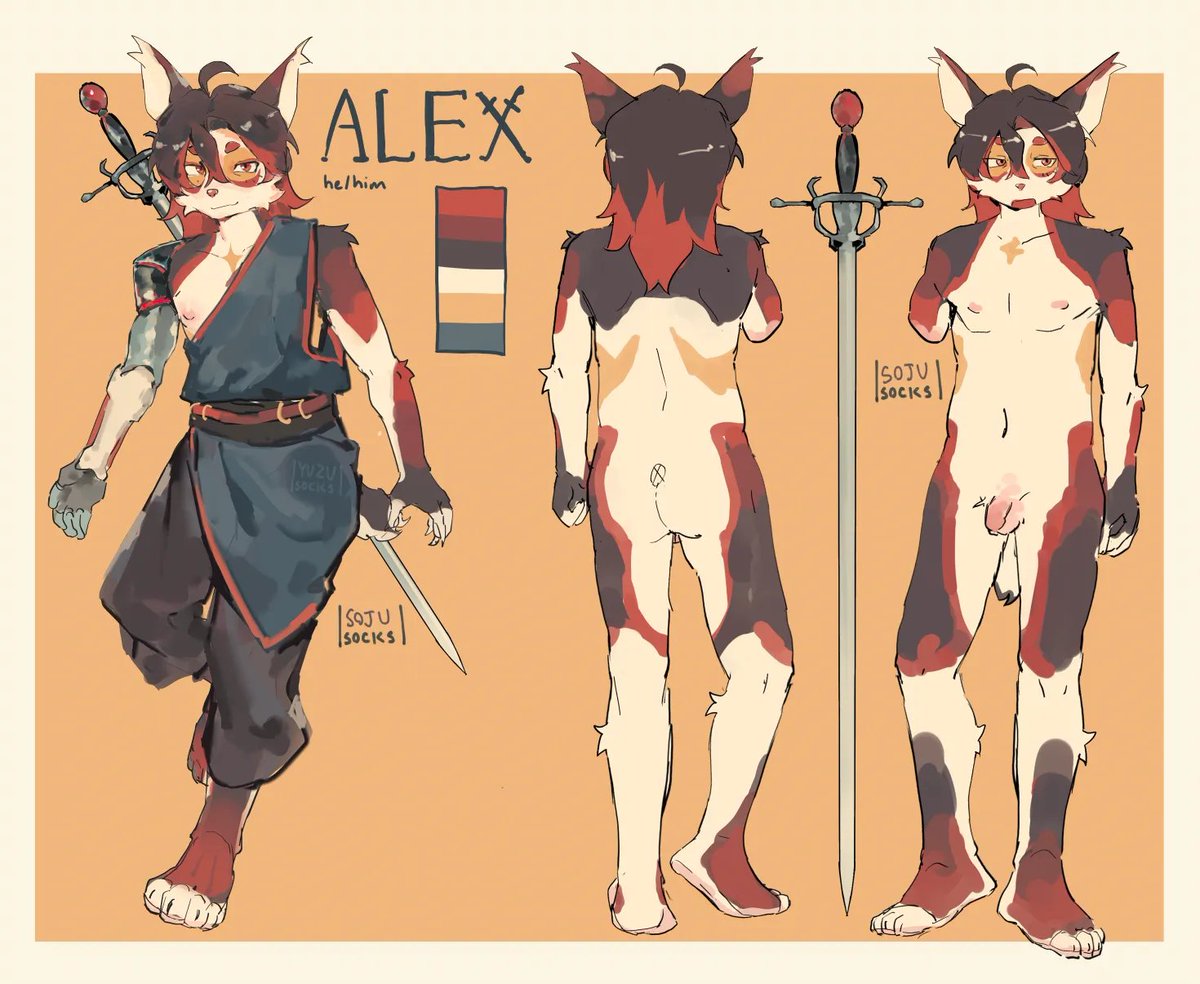 new oc! he likes running around dungeons jumping around sekiro style.. unfort...