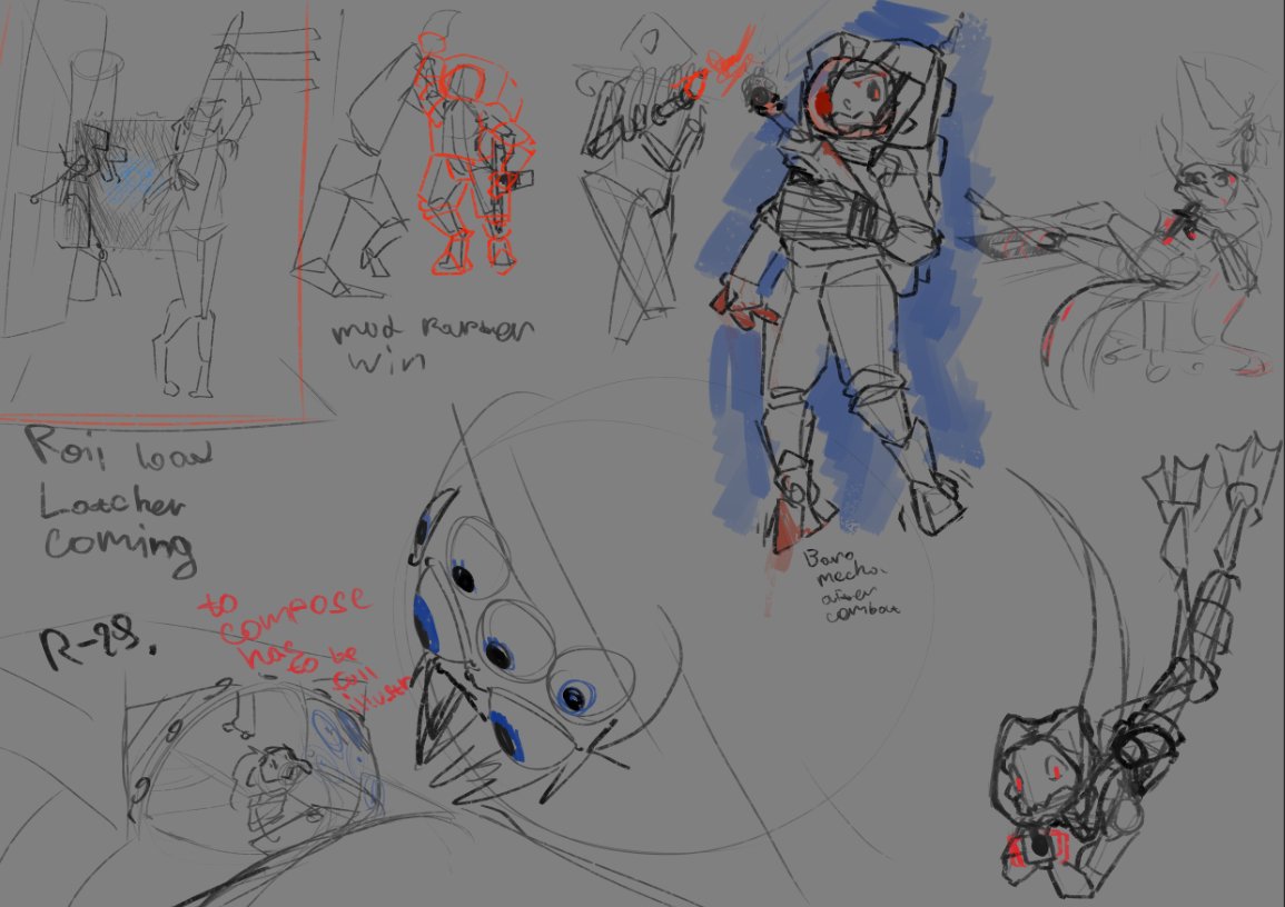 if anyone cares not dead just sick sketch page 55 #sketch #kobold #barotrauma...