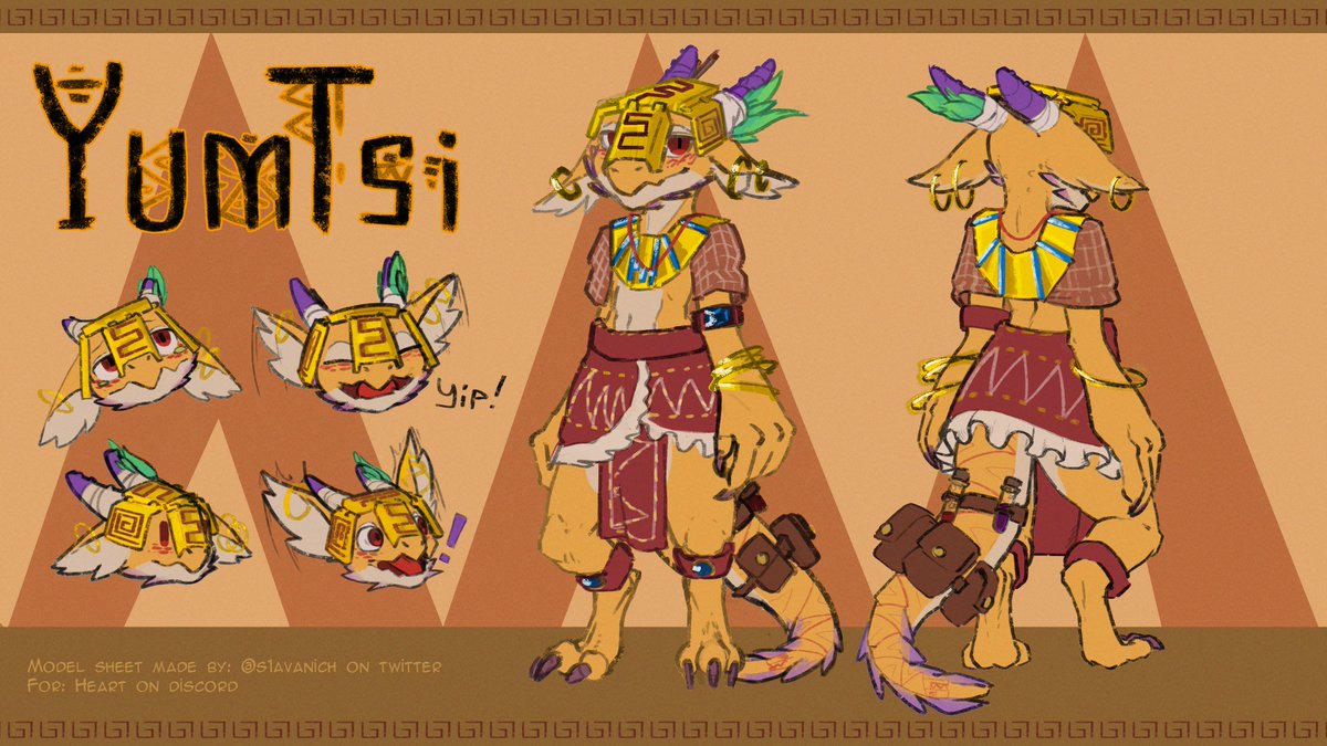 Model sheet commission for Heart on discord. Really liked doing this one i th...