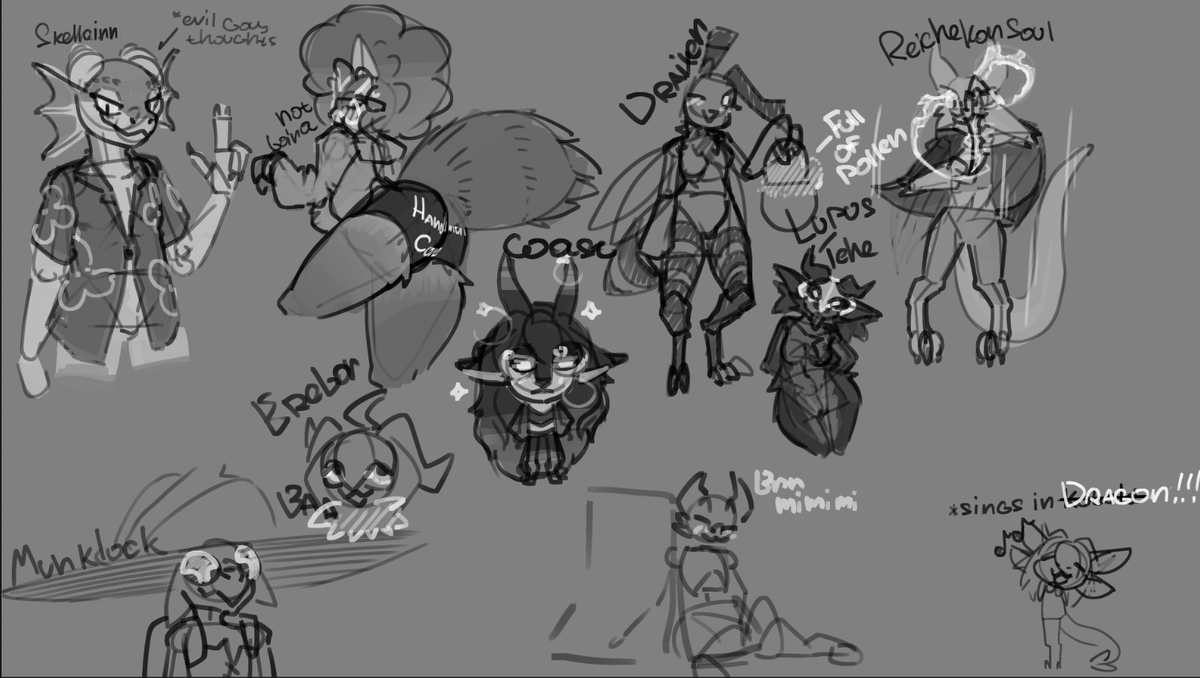 wip of the sketch page didn't do much today and wanted to fall asleep but rea...