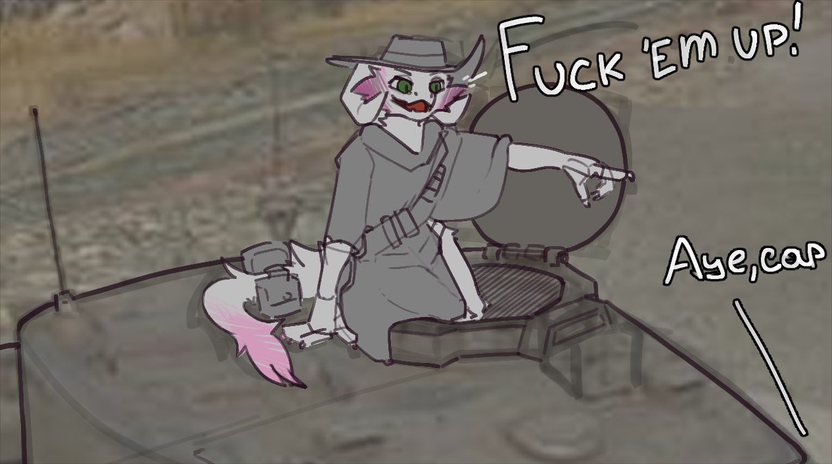 monthly boosty reward done lya on a Churchill VII thank you for your support ...
