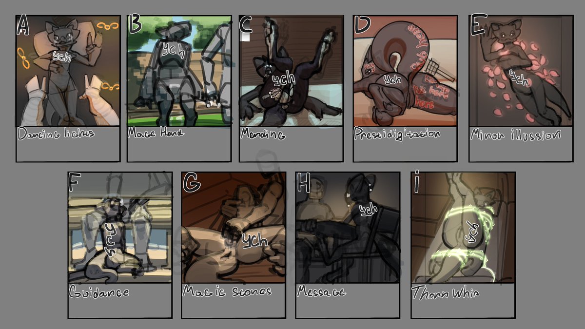 a ych i got going the general plot of it is that all of em use some kind of m...