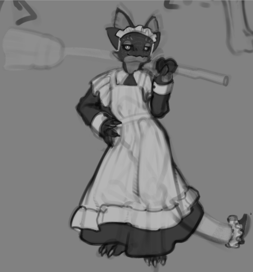 kobold maid (kobulba my beloved) this is a part of a sketch page that i put m...